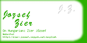 jozsef zier business card